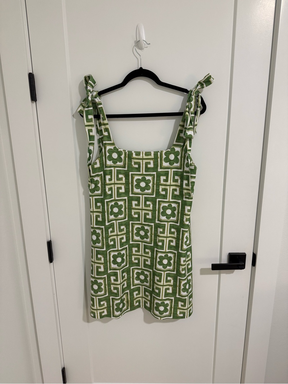 Smith & Quinn Green Floral Geo Tie-Shoulder Sundress Worn Once